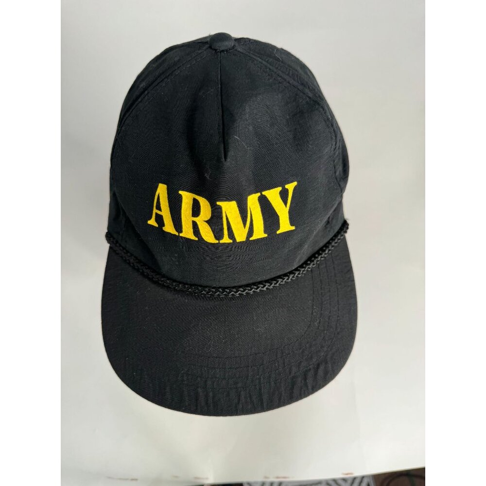 Army Logo Black Nylon Snapback Hat By Yupoong - Picture 4 of 16